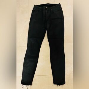 7 For All Mankind Coated Black Jeans, size 28